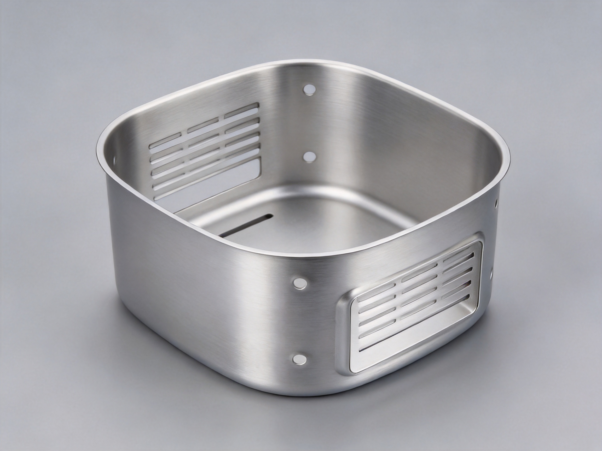 Deep-Drawn Container with Cutouts for Precision Industrial Applications