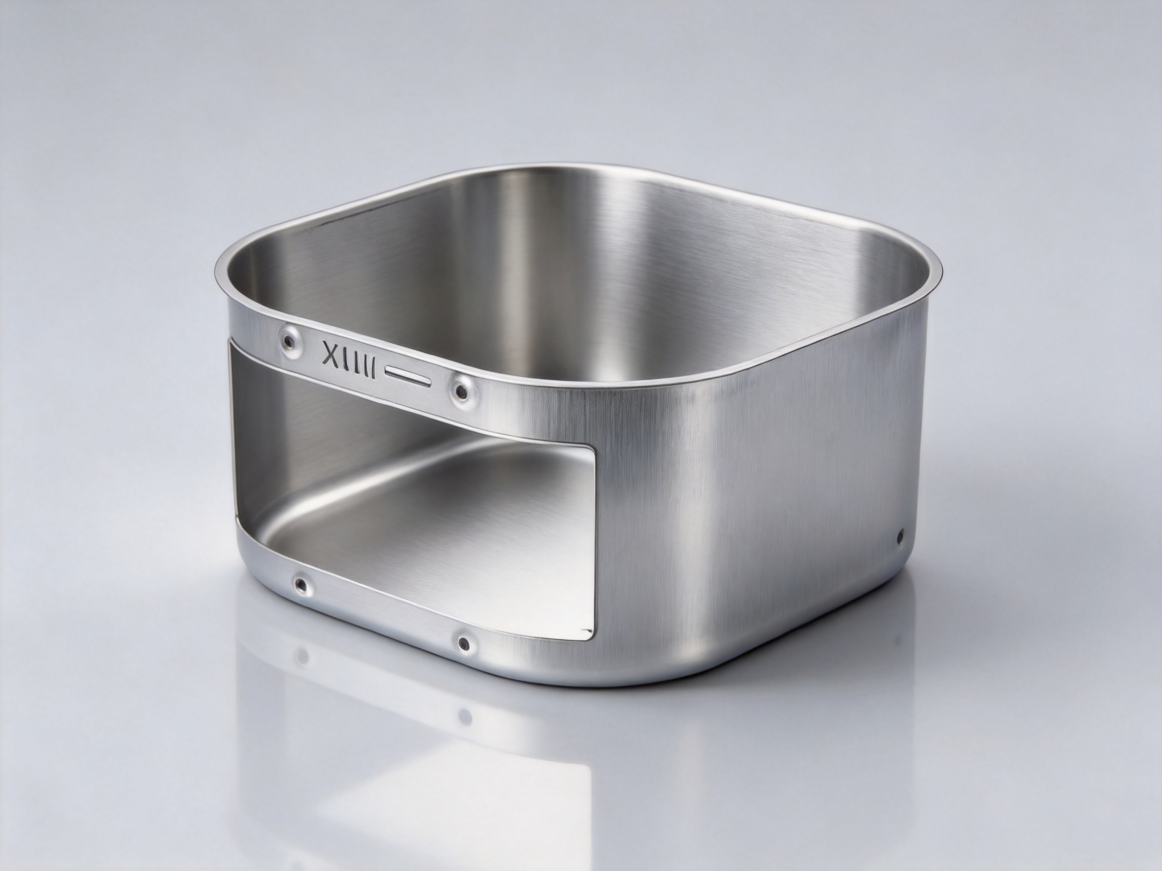 Deep-Drawn Square Container with Cutouts for Strong, Clean, and Custom Metal Enclosures