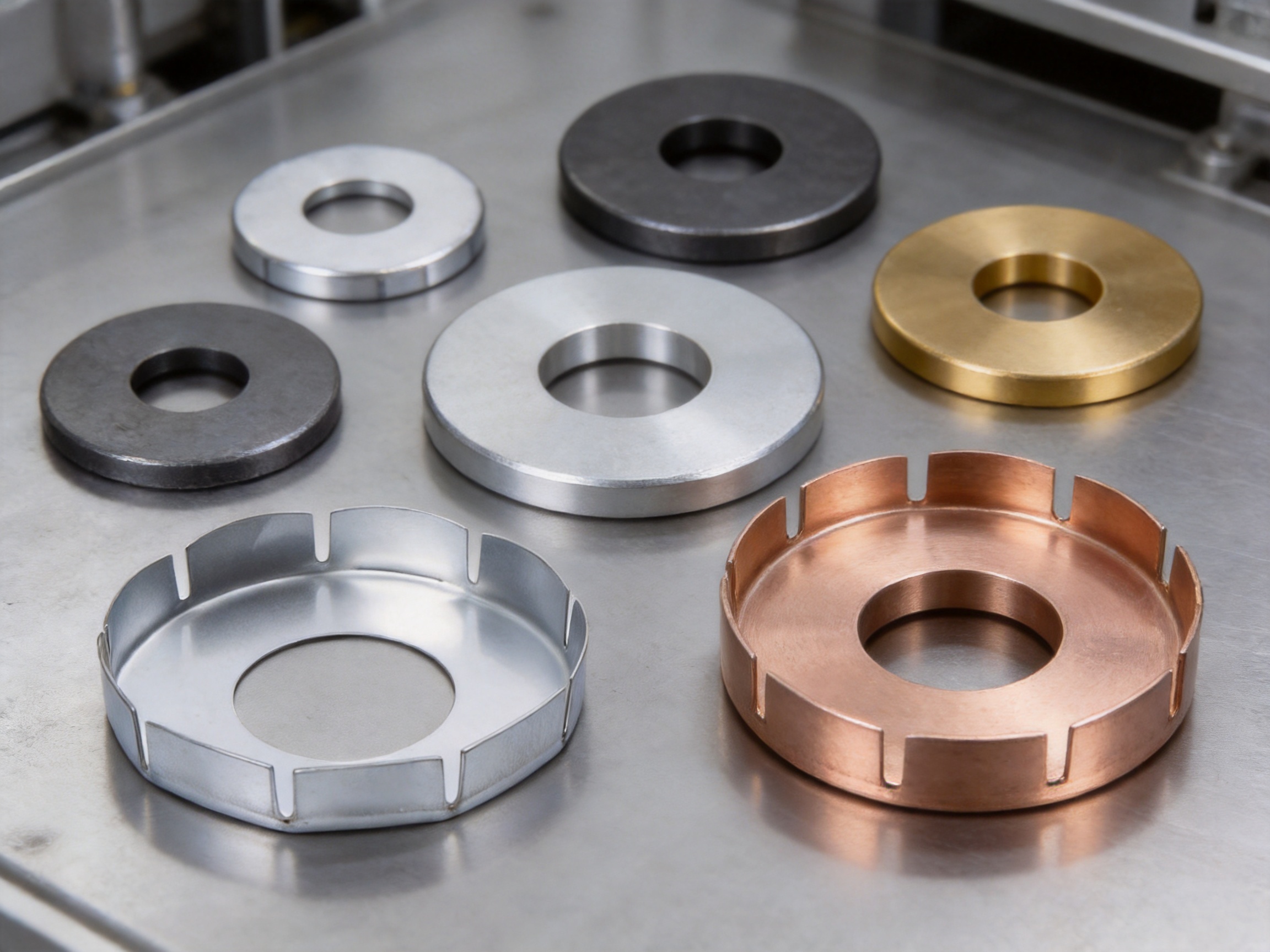 Circular Stamped Parts with Central Holes for Precision Industrial Assembly