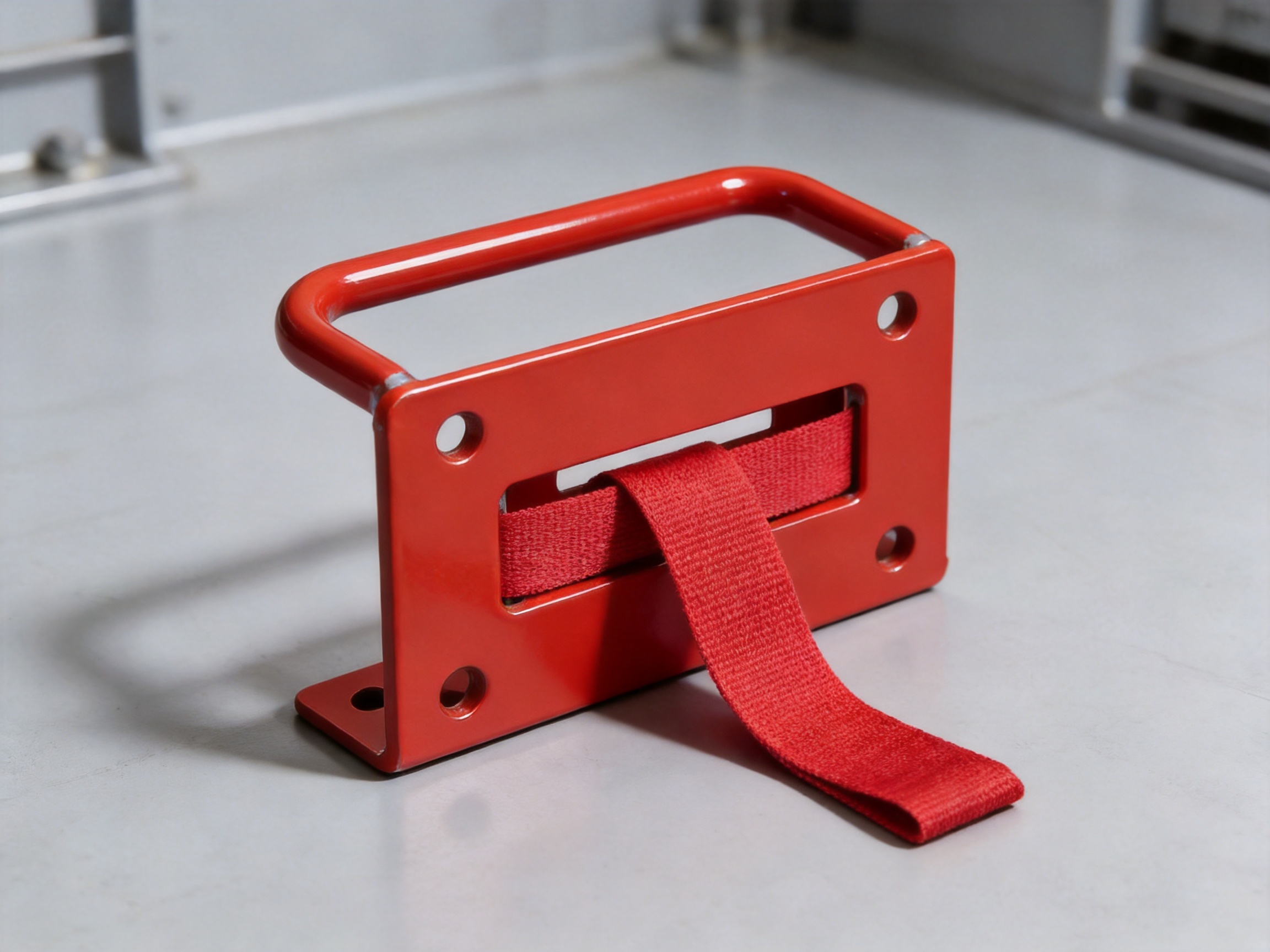 Red Bent Parts with Fabric Strap for Durable Custom Applications
