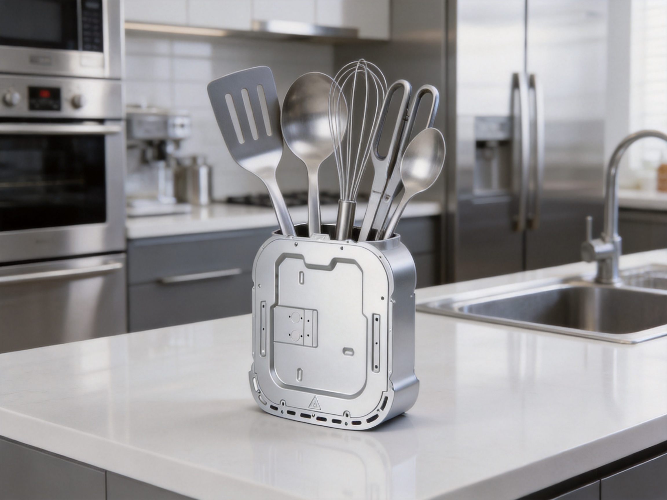 Kitchen Utensil Base: Durable Metal Storage for Organized Modern Kitchens