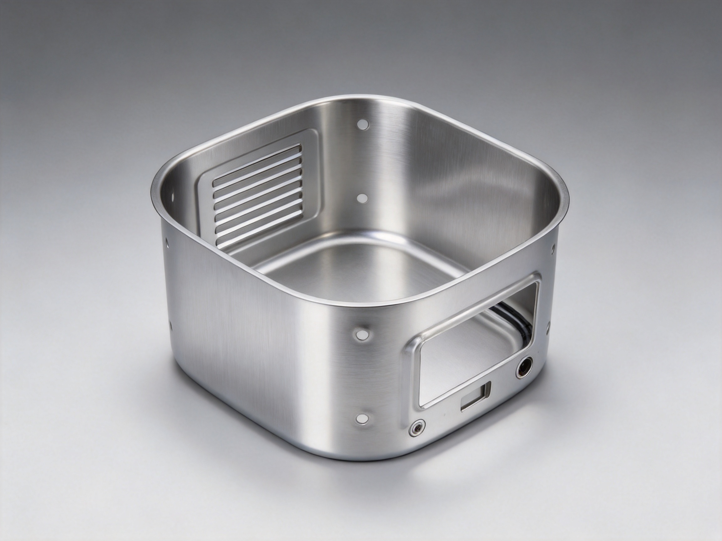 Deep-Drawn Container with Cutouts for Precision Industrial Applications