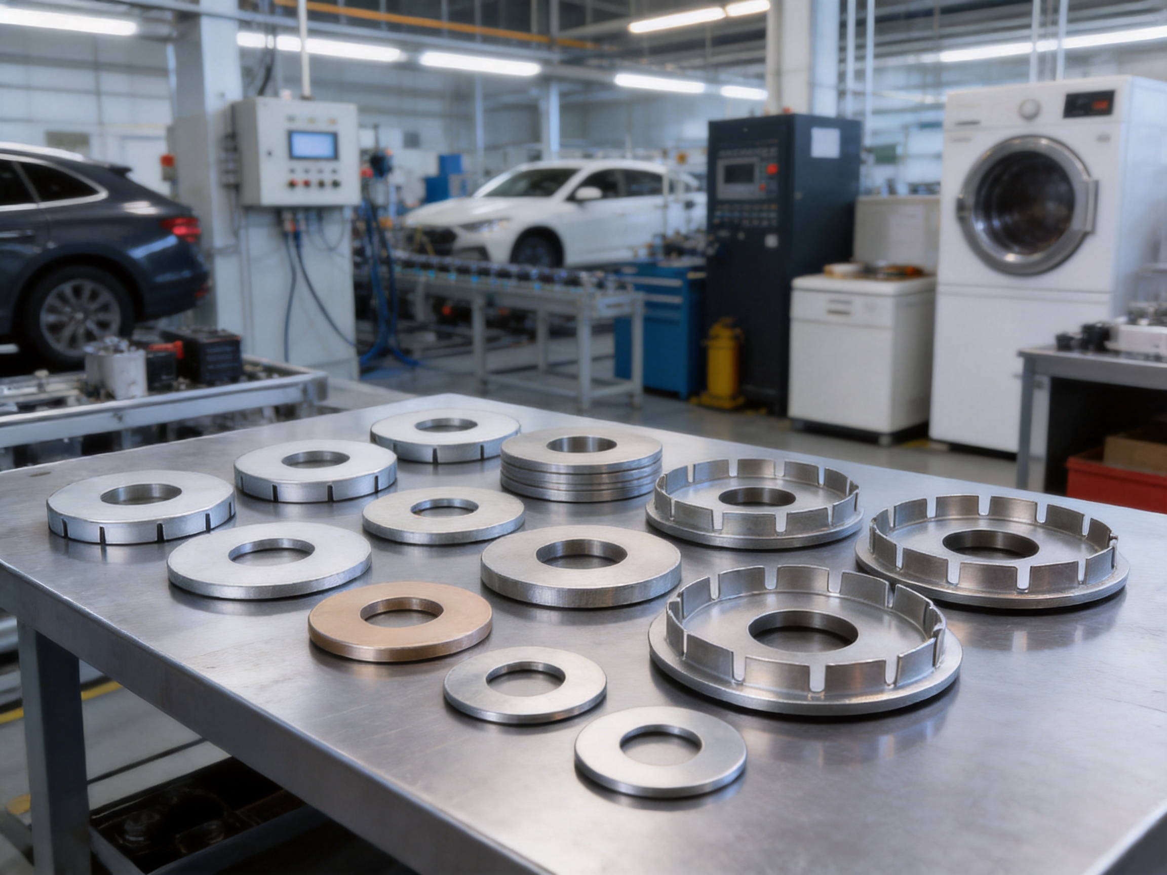 Precision Circular Stamped Parts with a Central Hole for Industrial Applications