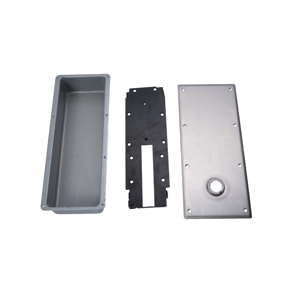 Deep-drawn rectangular container with lid