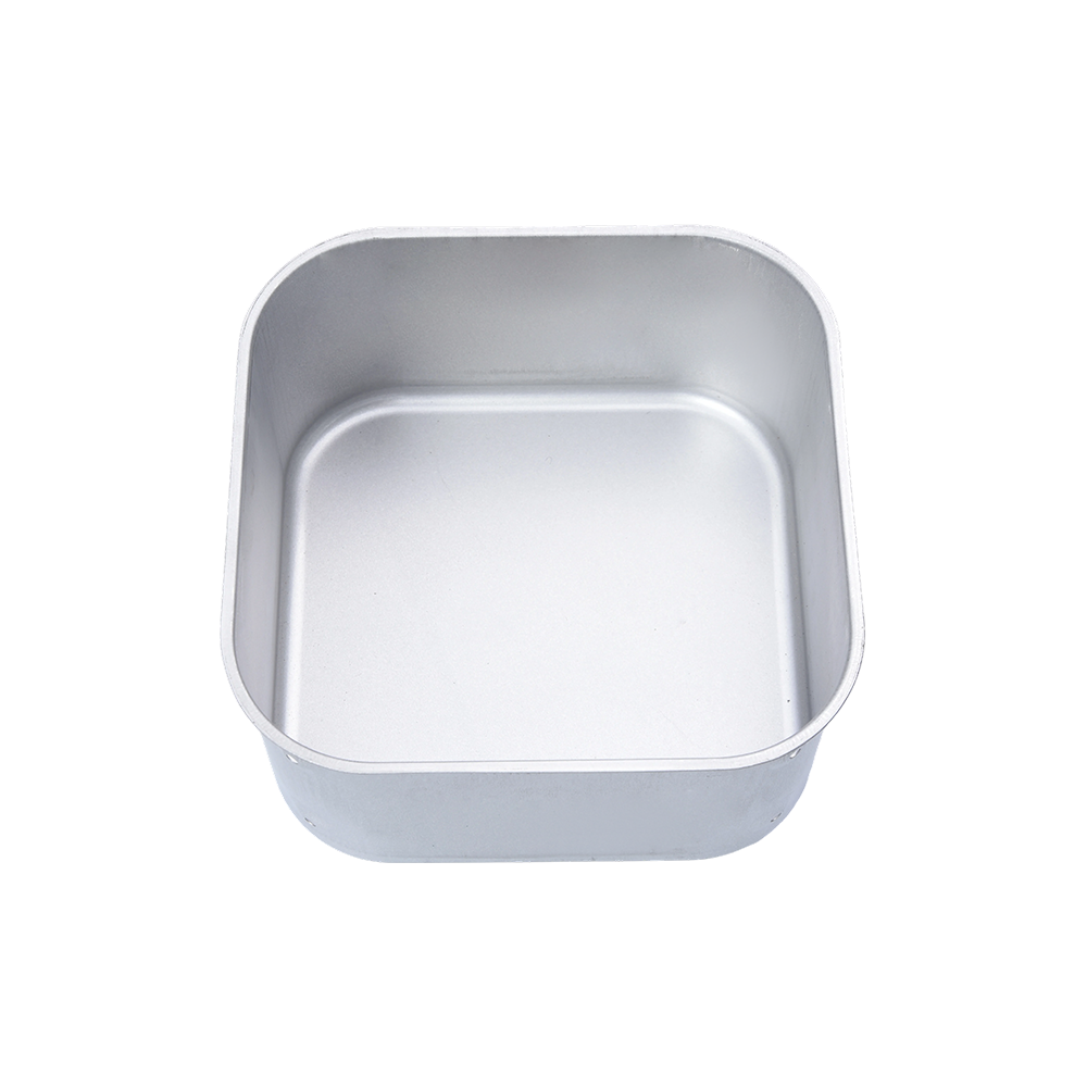 Deep-drawn square container