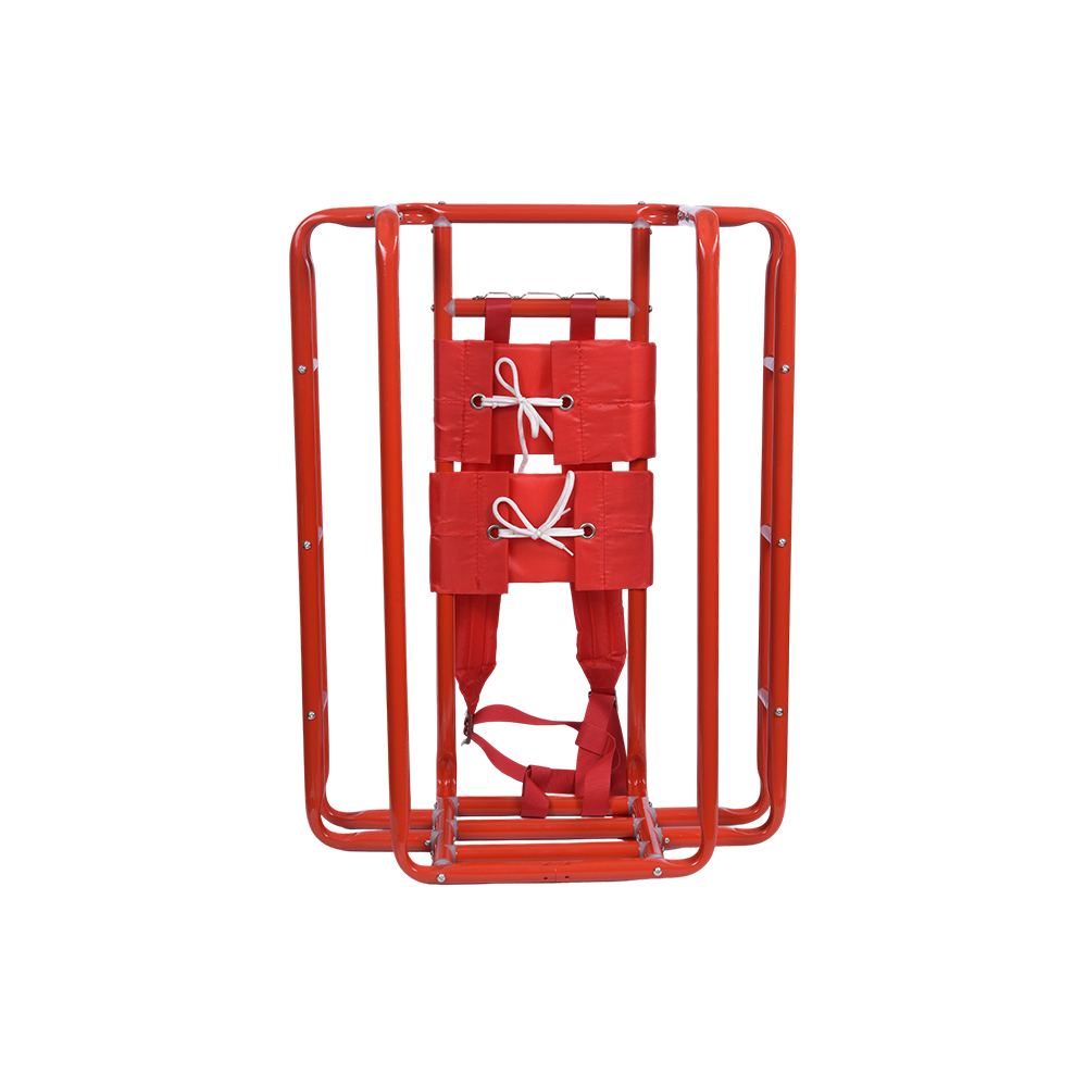 Red bent parts with red fabric strap