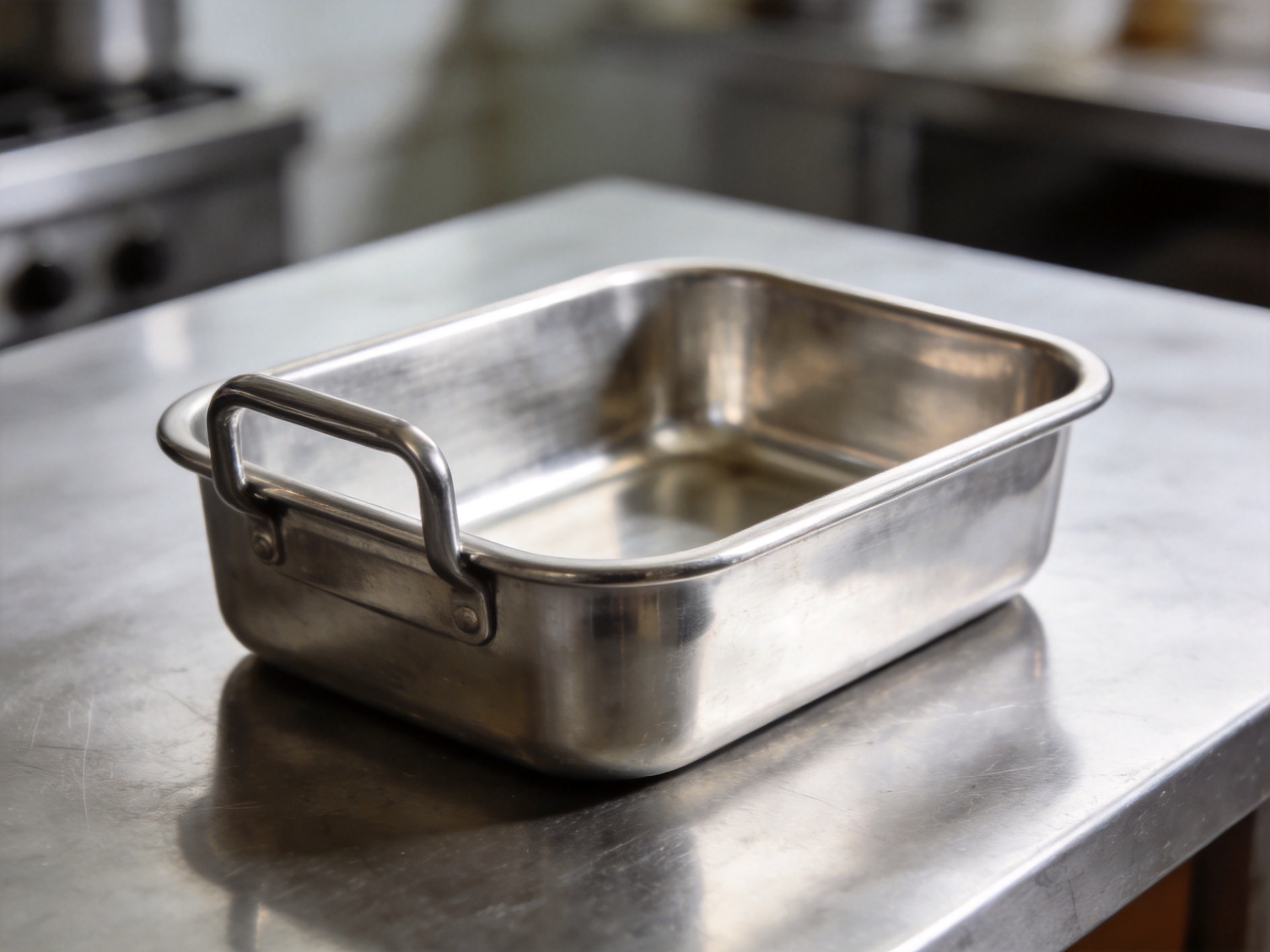 Deep-Drawn Rectangular Container with Handle for Hygienic Industrial Storage