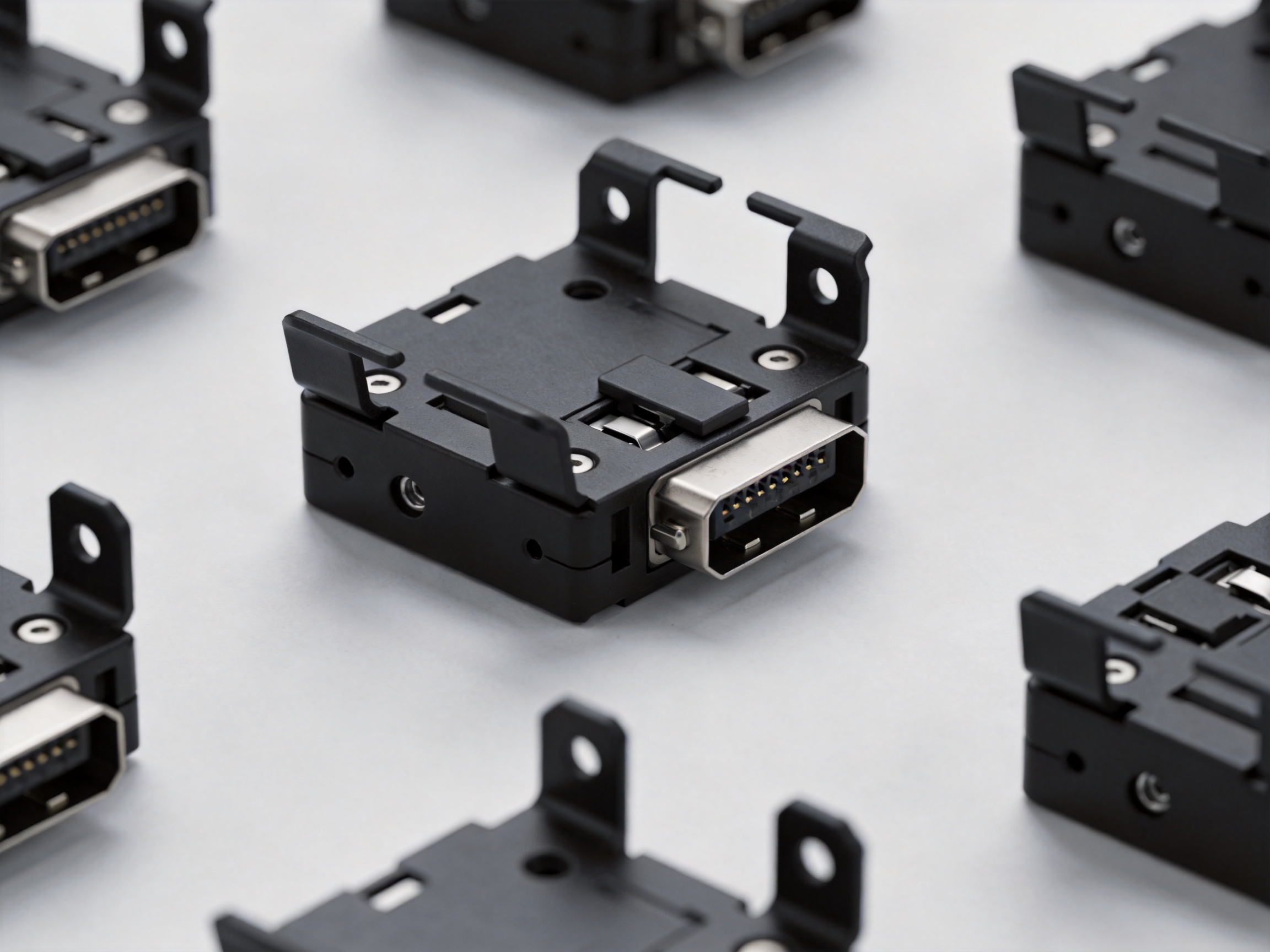 Black Stamped Parts with Connectors for Reliable Precision Assembly